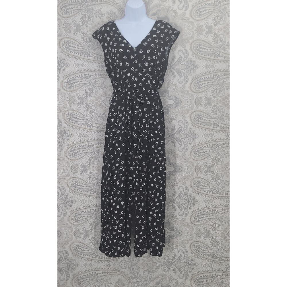 Gracemade Shalom jumpsuit women black white floral Size Small Resort wear Office - Picture 2 of 12